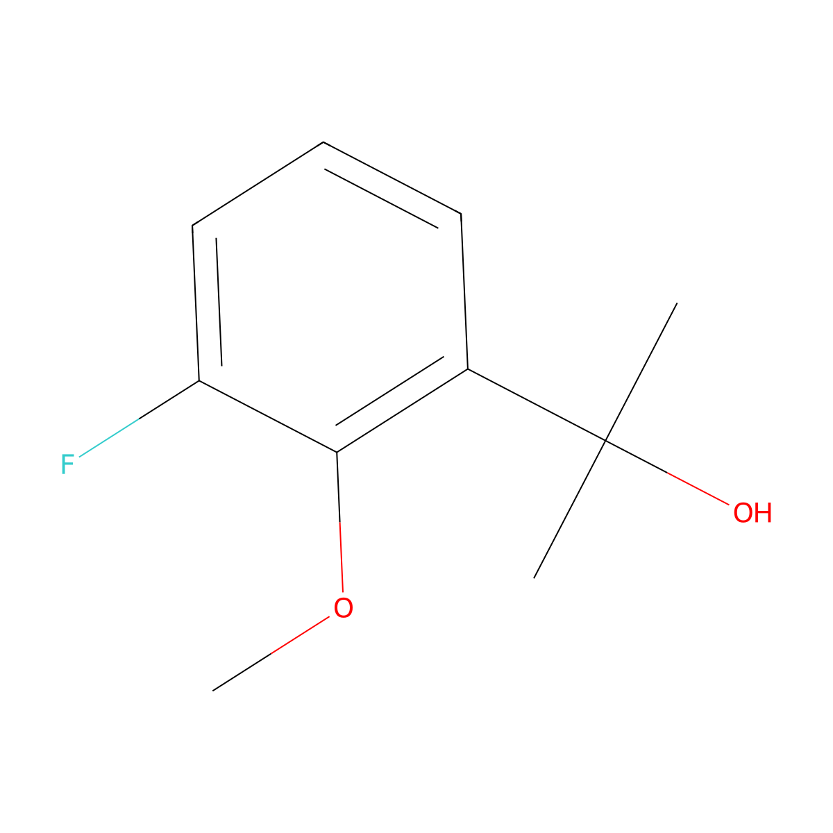 2-(3-Fluoro-2-methoxyphenyl)propan-2-ol molecular structure, CAS 1783028-12-5