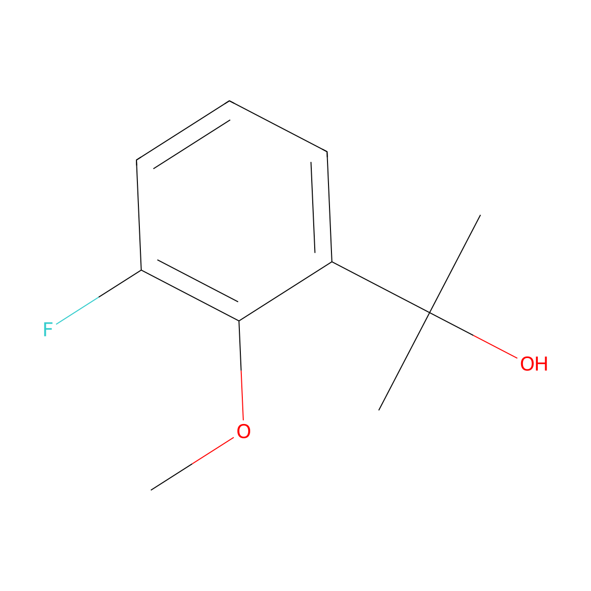 2-(3-Fluoro-2-methoxyphenyl)propan-2-ol molecular structure, CAS 1783028-12-5
