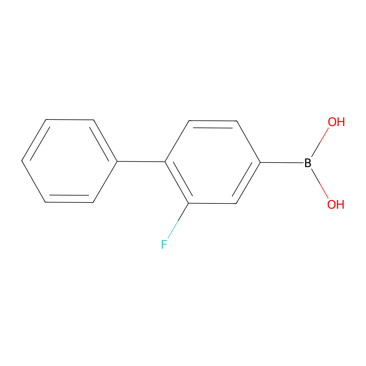 2-Fluoro-4-biphenylboronic Acid molecular structure, CAS 178305-99-2
