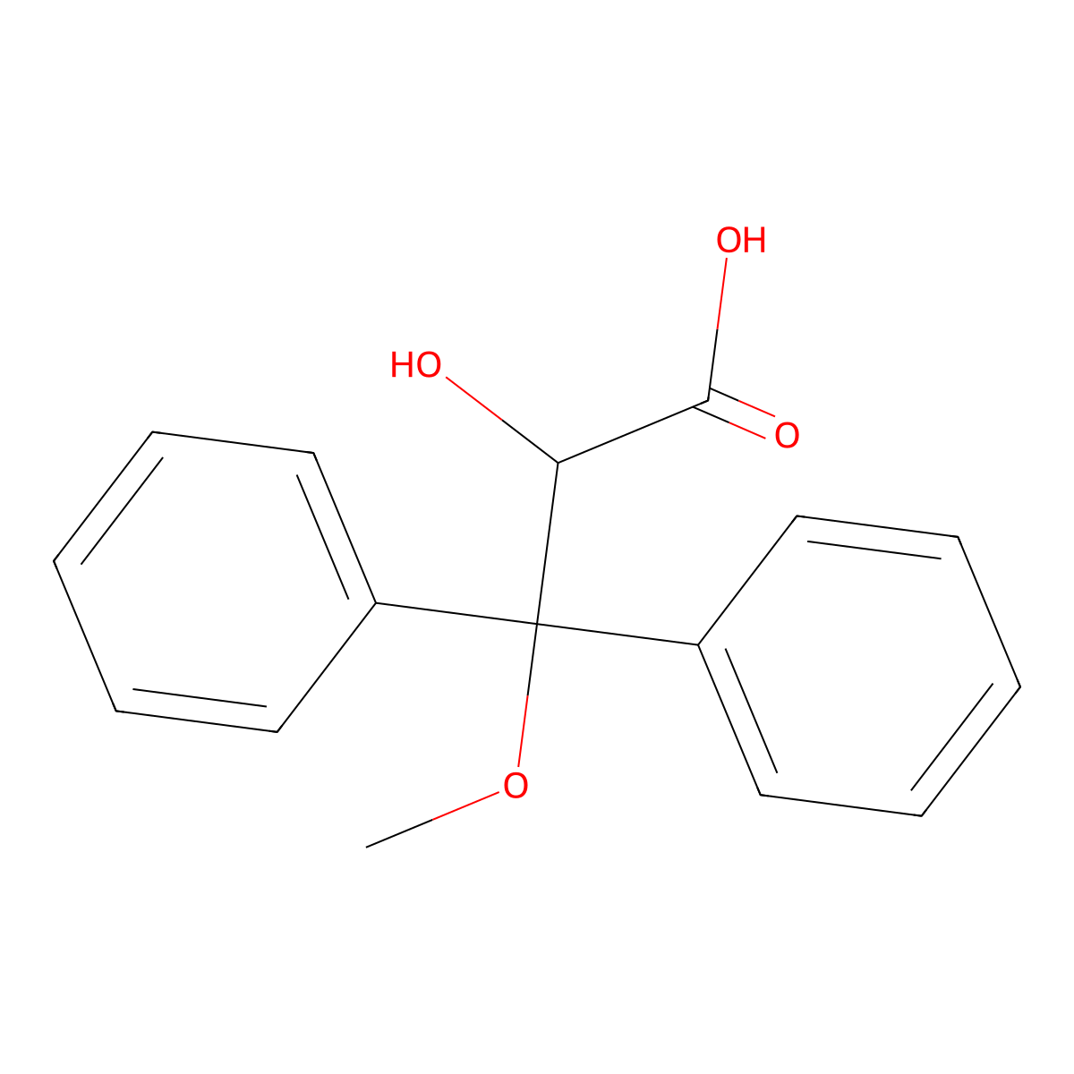 2-Hydroxy-3-methoxy-3,3-diphenylpropanoic acid molecular structure, CAS 178306-51-9