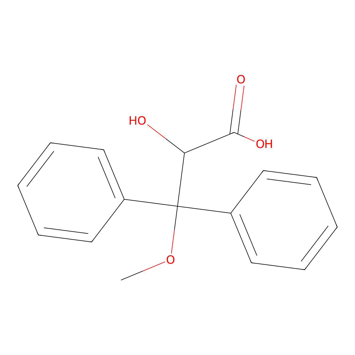 (S)-2-Hydroxy-3-methoxy-3,3-diphenylpropionic Acid molecular structure, CAS 178306-52-0