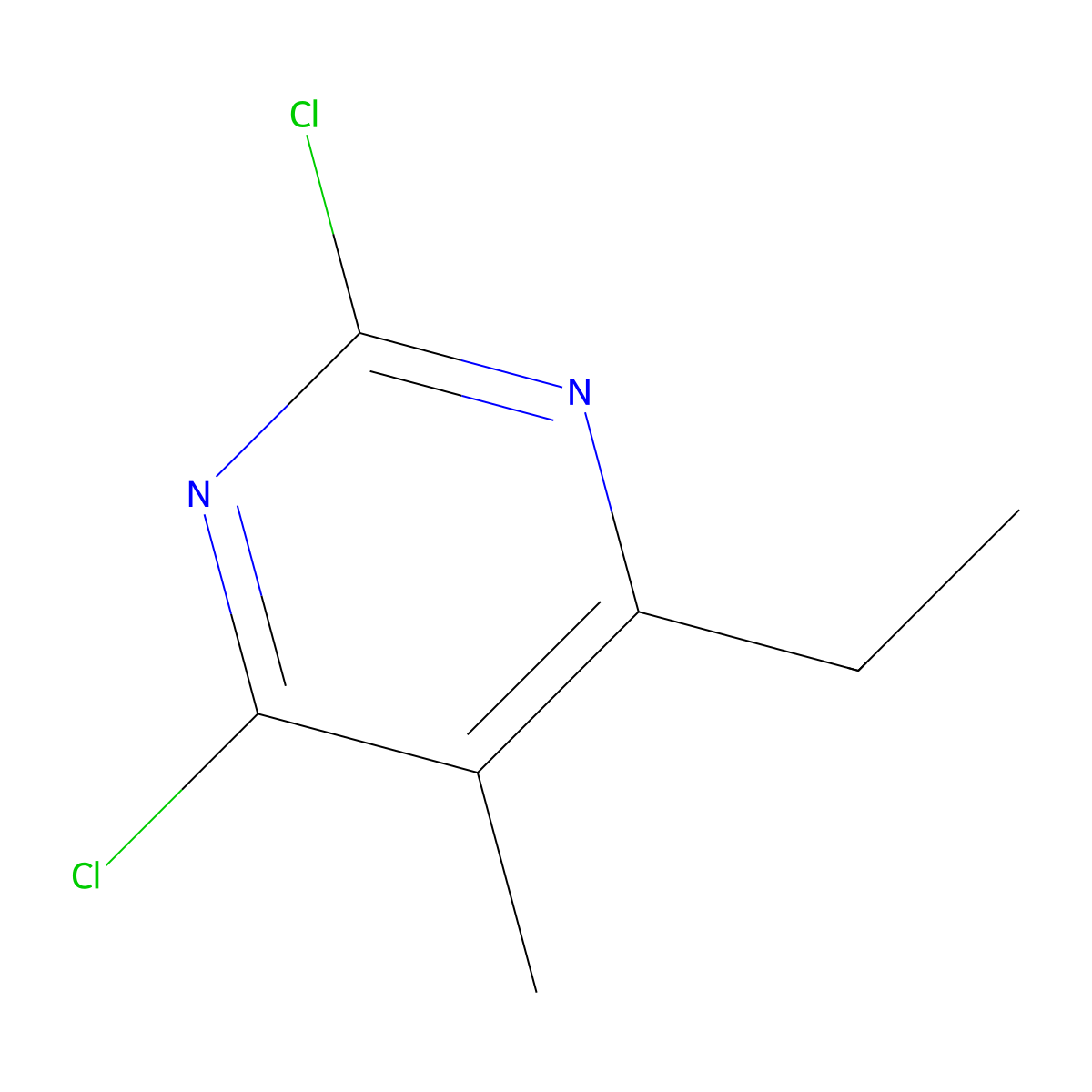 2,4-Dichloro-6-ethyl-5-methylpyrimidine molecular structure, CAS 178307-27-2