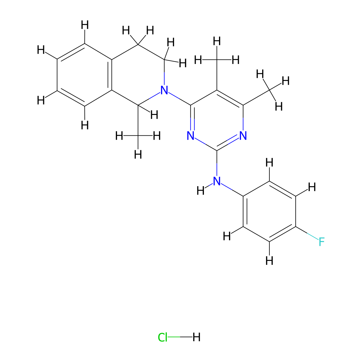 Revaprazan Hydrochloride molecular structure, CAS 178307-42-1