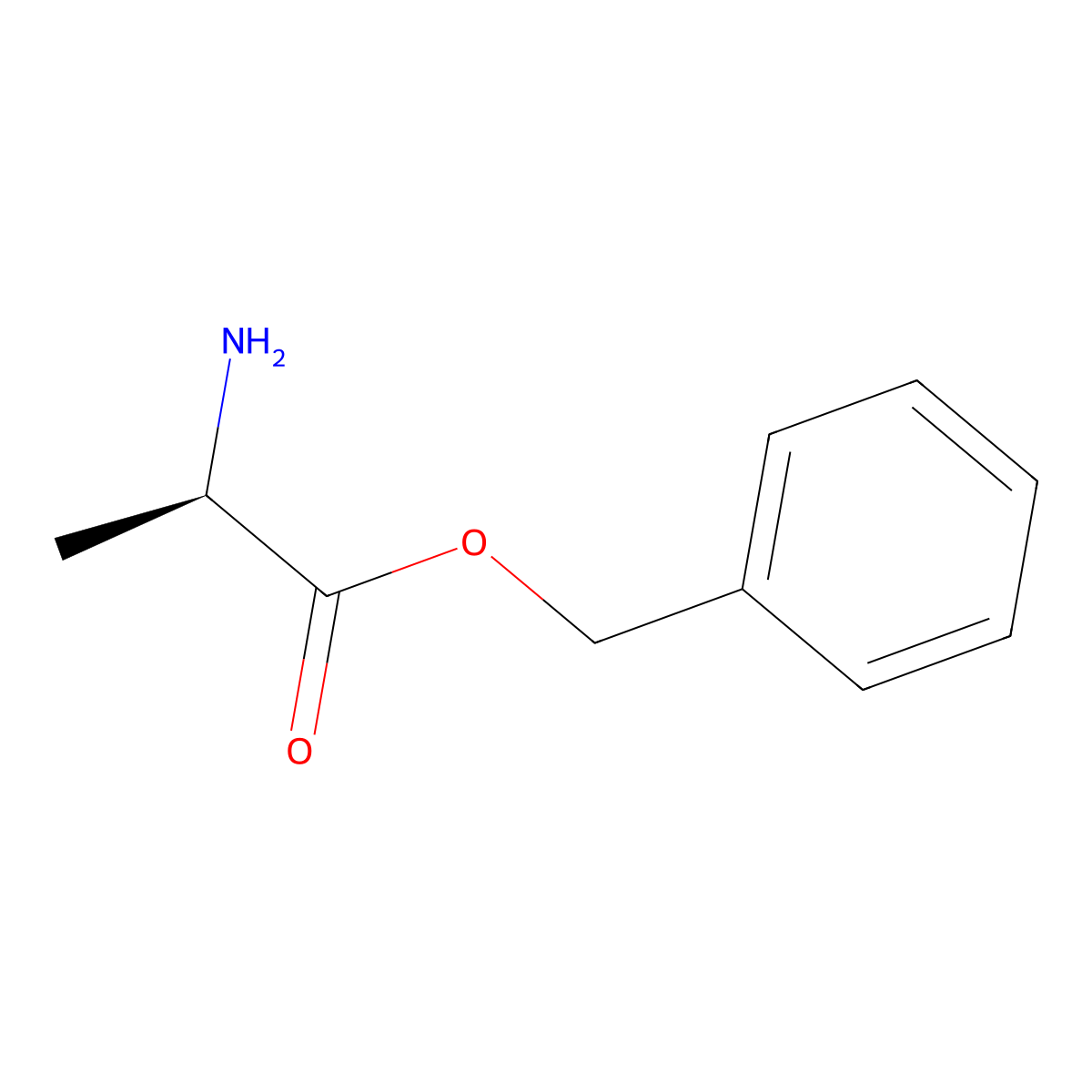 D-Alanine, phenylmethyl ester molecular structure, CAS 17831-02-6