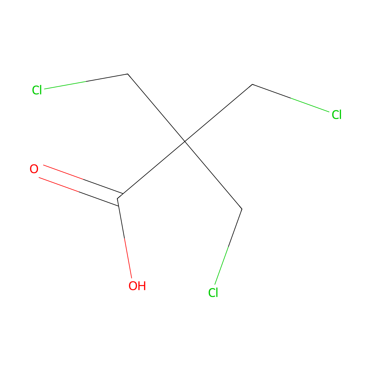 3-Chloro-2,2-bis(chloromethyl)propanoic acid molecular structure, CAS 17831-70-8