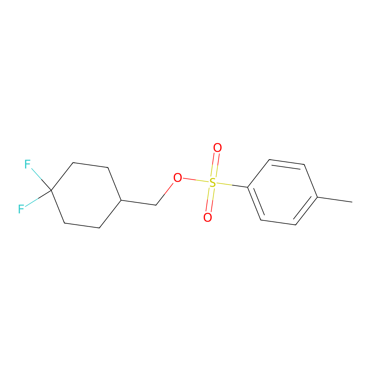 (4,4-Difluorocyclohexyl)methyl 4-methylbenzenesulfonate molecular structure, CAS 178310-99-1