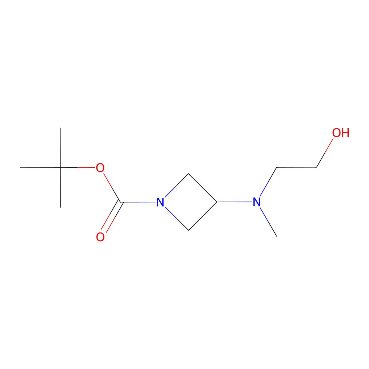 1-BOC-3-[(2-hydroxyethyl)methylamino]-azetidine molecular structure, CAS 178311-49-4