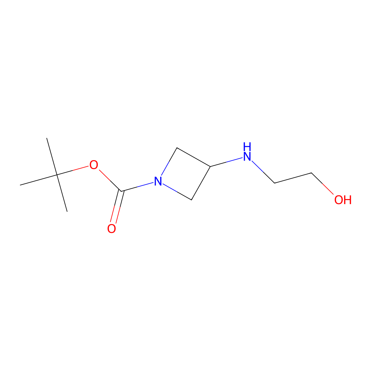 1-Boc-3-[(2-hydroxyethyl)amino]-azetidine molecular structure, CAS 178311-50-7