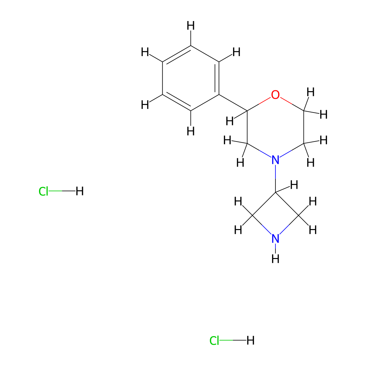 4-(3-Azetidinyl)-2-phenyl-morpholine dihydrochloride molecular structure, CAS 178311-92-7