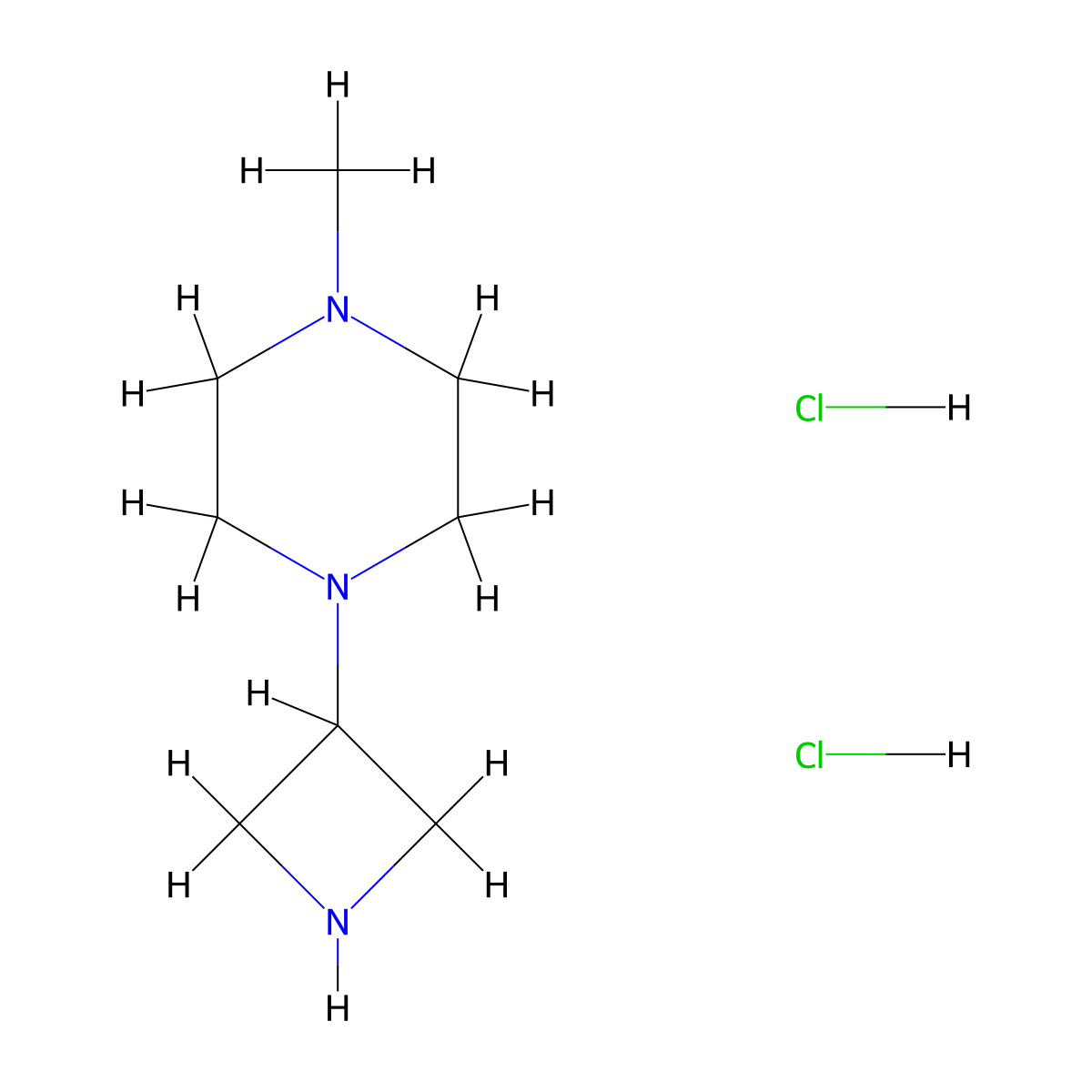 1-(Azetidin-3-yl)-4-methylpiperazine dihydrochloride molecular structure, CAS 178311-93-8