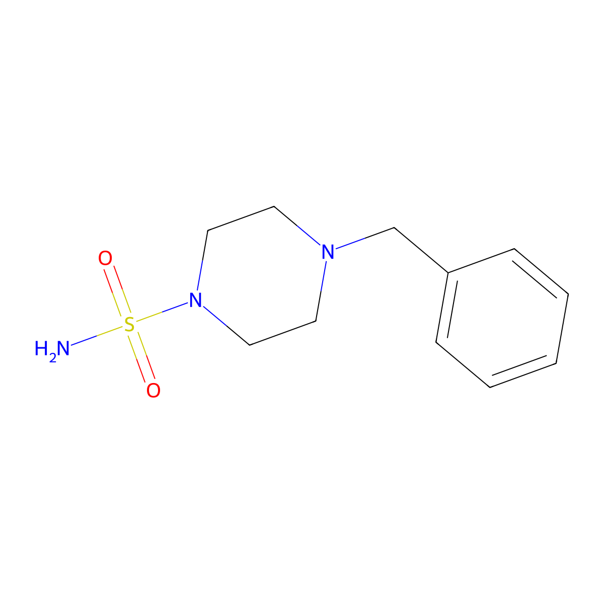 4-Benzylpiperazine-1-sulfonamide molecular structure, CAS 178312-46-4