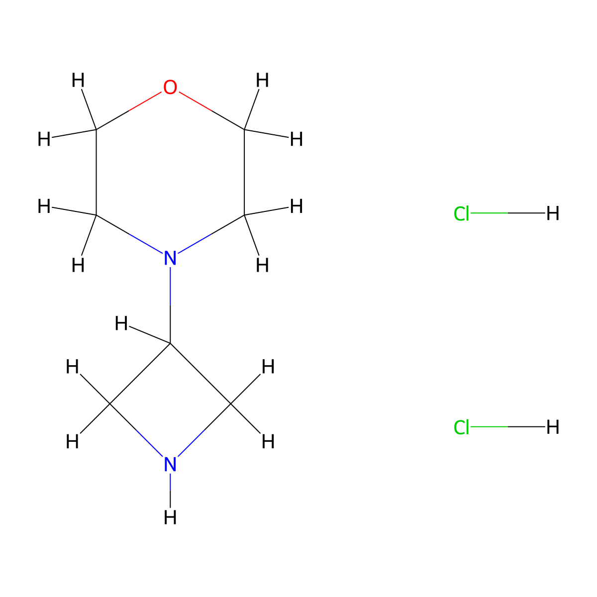4-(Azetidin-3-yl)morpholine dihydrochloride molecular structure, CAS 178312-50-0