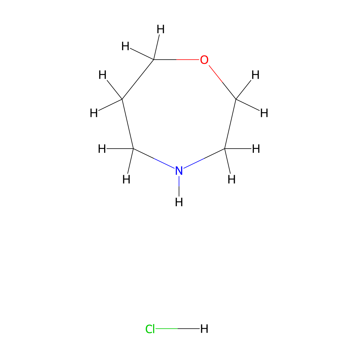 1,4-Oxazepane hydrochloride molecular structure, CAS 178312-62-4