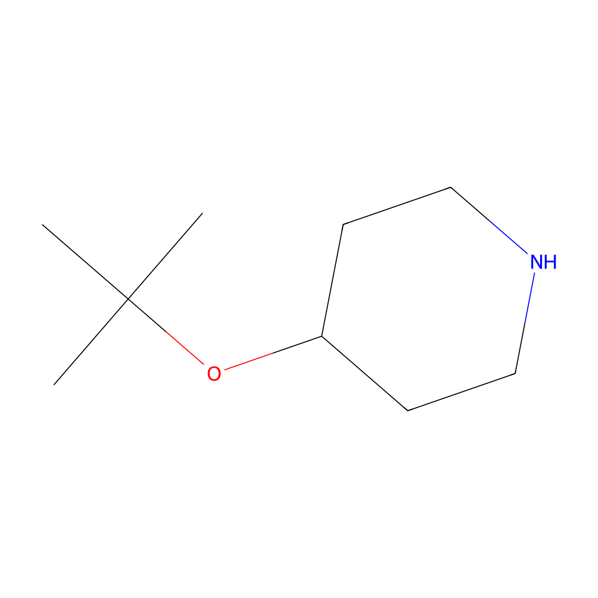 4-(Tert-butoxy)piperidine molecular structure, CAS 178312-67-9