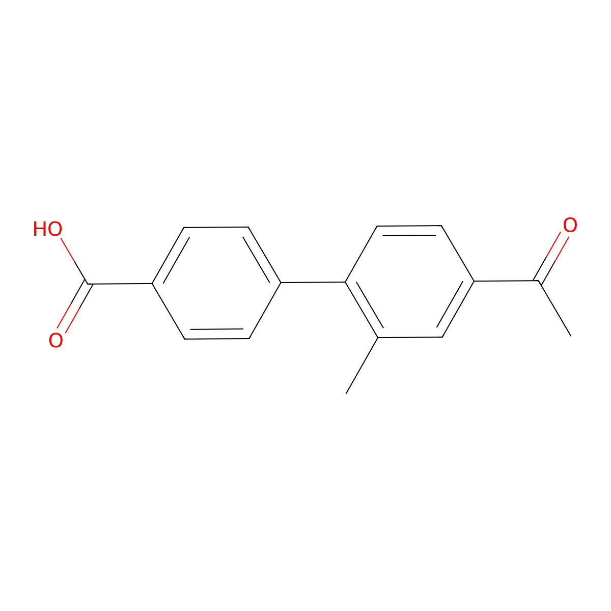 4'-Acetyl-2'-methyl-[1,1'-biphenyl]-4-carboxylic acid molecular structure, CAS 178313-44-5