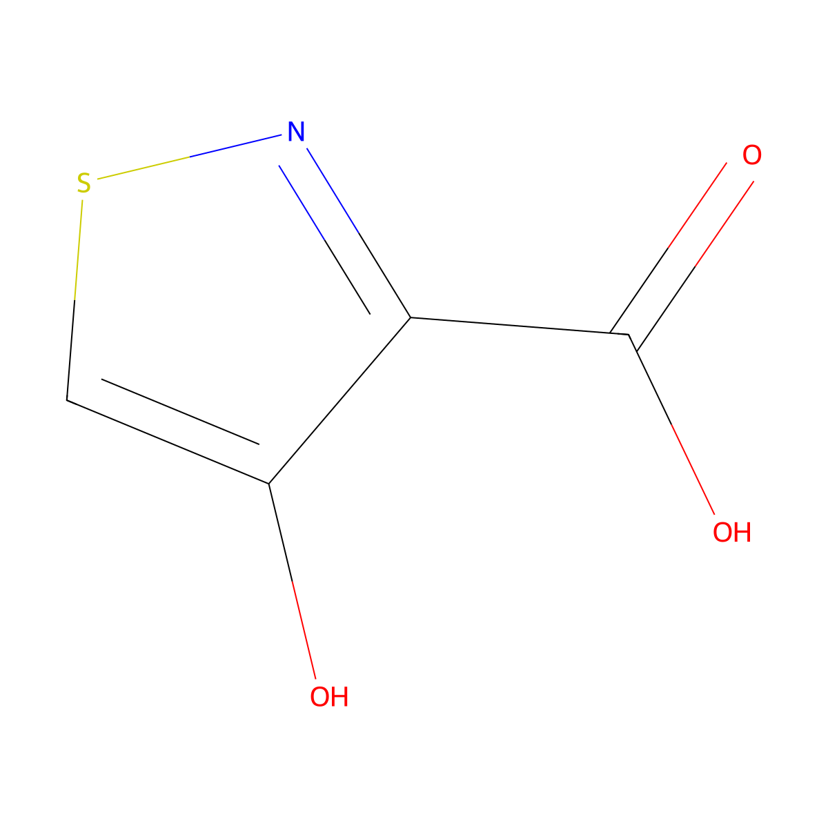 4-Hydroxy-1,2-thiazole-3-carboxylic acid molecular structure, CAS 178316-76-2