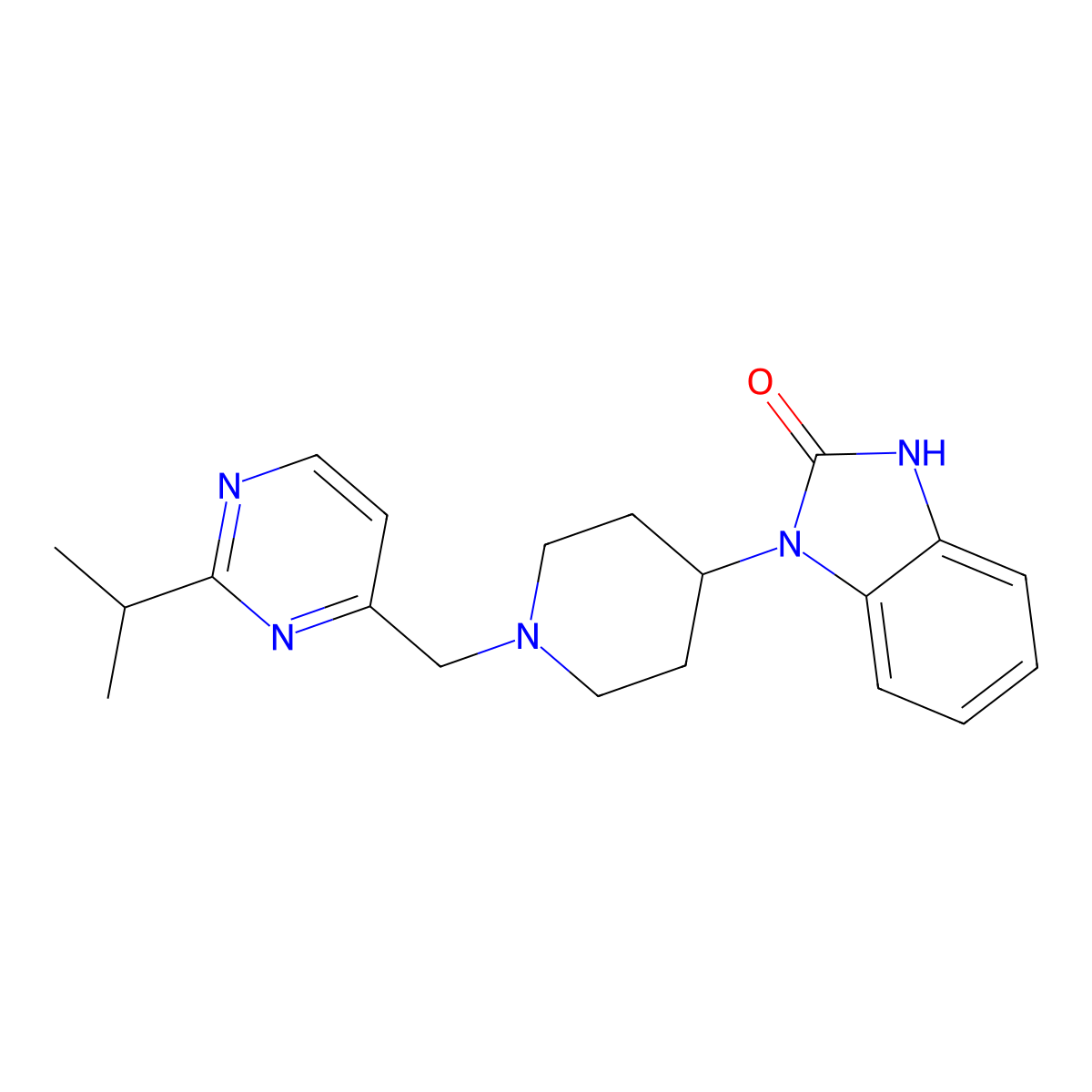 1-{1-[(2-isopropylpyrimidin-4-yl)methyl]piperidin-4-yl}-1,3-dihydro-2H-benzimidazol-2-one molecular structure, CAS 1783183-03-8