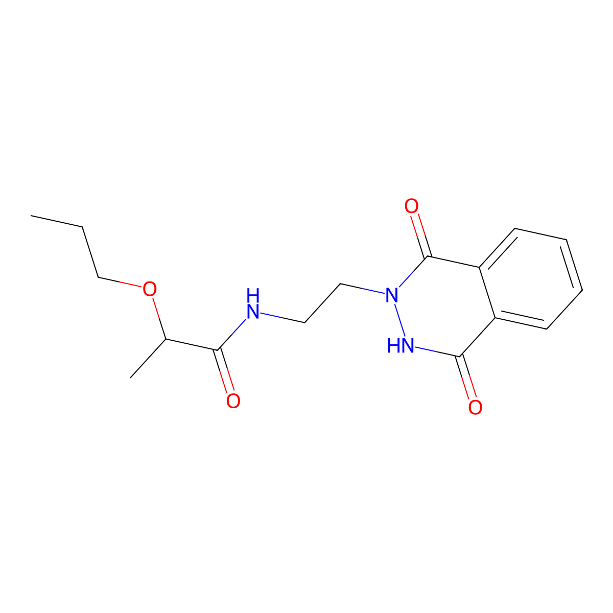N-[2-(1,4-dioxo-3,4-dihydrophthalazin-2(1H)-yl)ethyl]-2-propoxypropanamide molecular structure, CAS 1783188-31-7