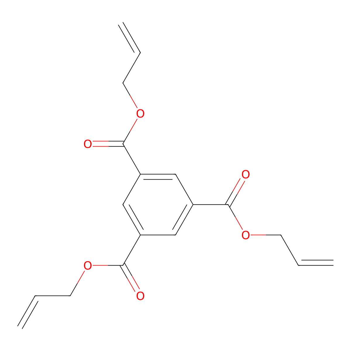 Triallyl trimesate molecular structure, CAS 17832-16-5