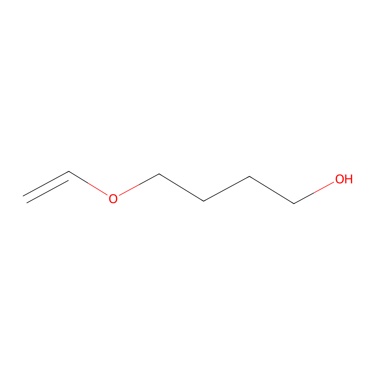 1,4-Butanediol monovinyl ether molecular structure, CAS 17832-28-9