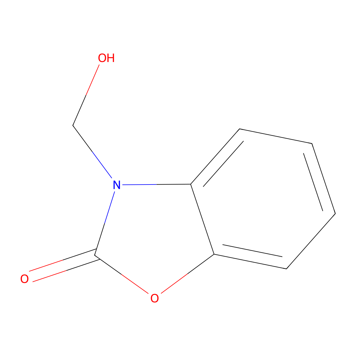 3-(Hydroxymethyl)-1,3-benzoxazol-2(3H)-one molecular structure, CAS 17832-99-4