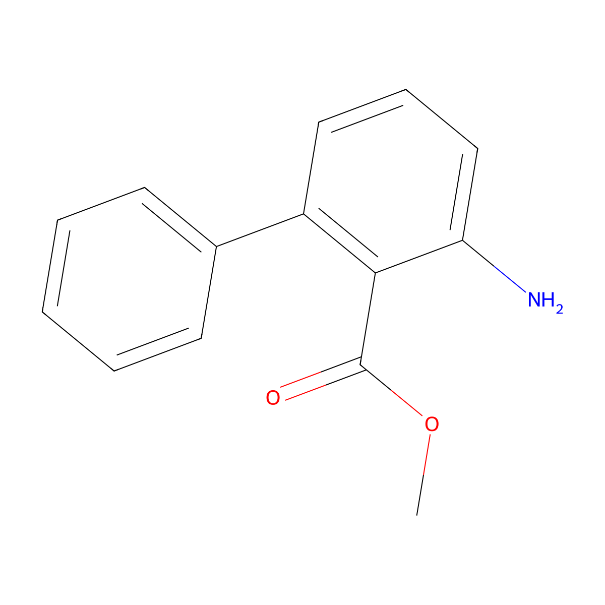3-Amino-biphenyl-2-carboxylic acid methyl ester molecular structure, CAS 178320-27-9