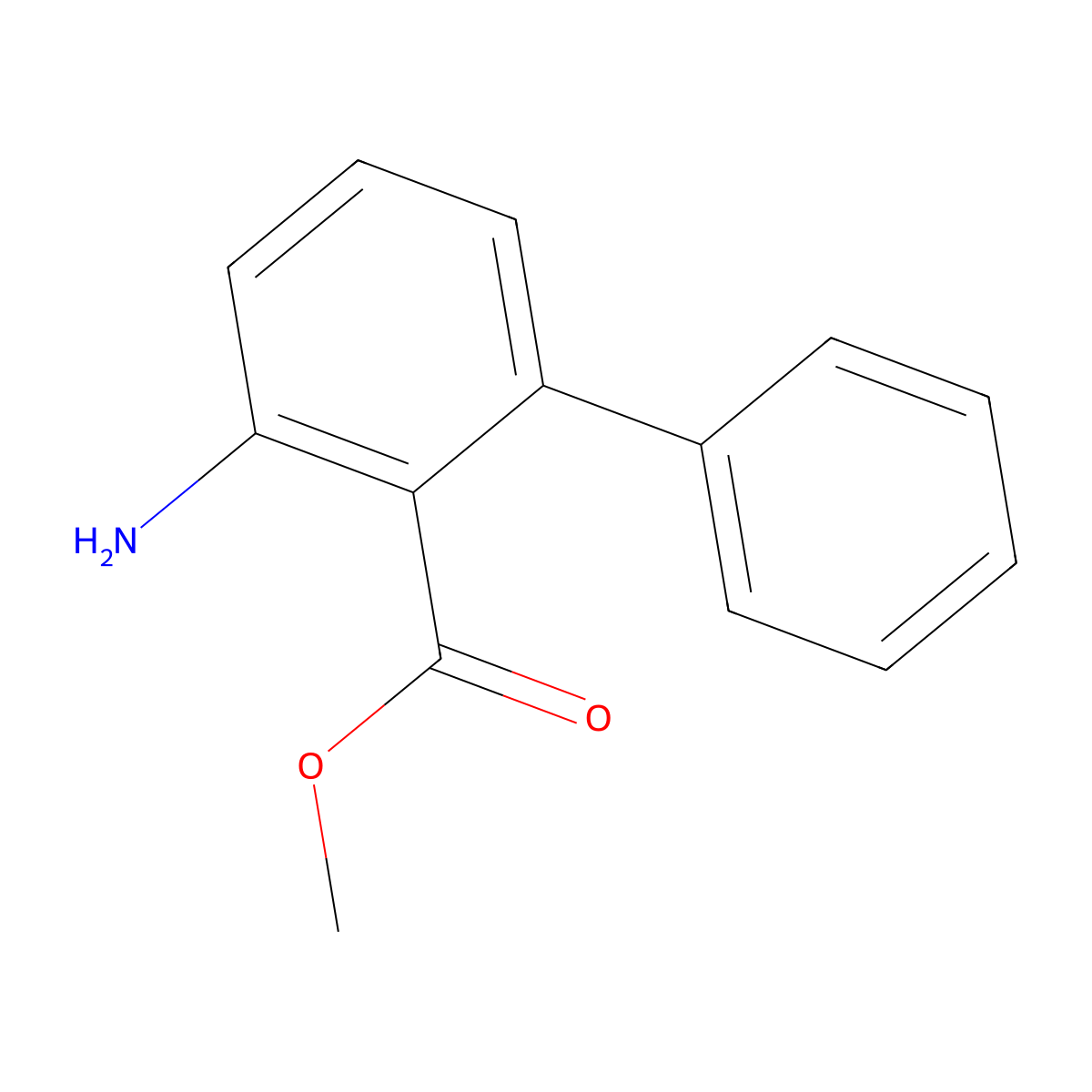3-Amino-biphenyl-2-carboxylic acid methyl ester molecular structure, CAS 178320-27-9
