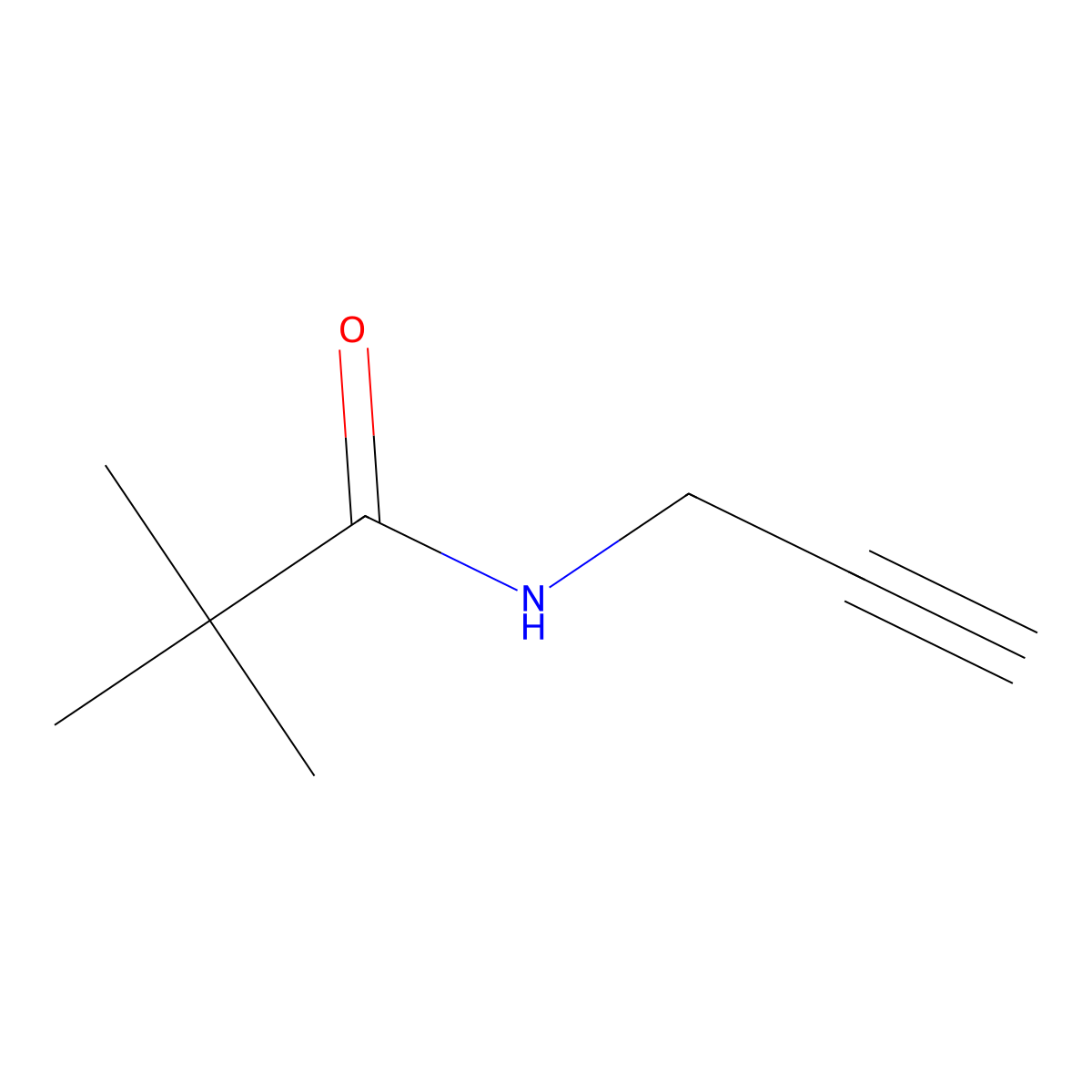 2,2-dimethyl-N-prop-2-ynyl-propionamide molecular structure, CAS 178320-73-5