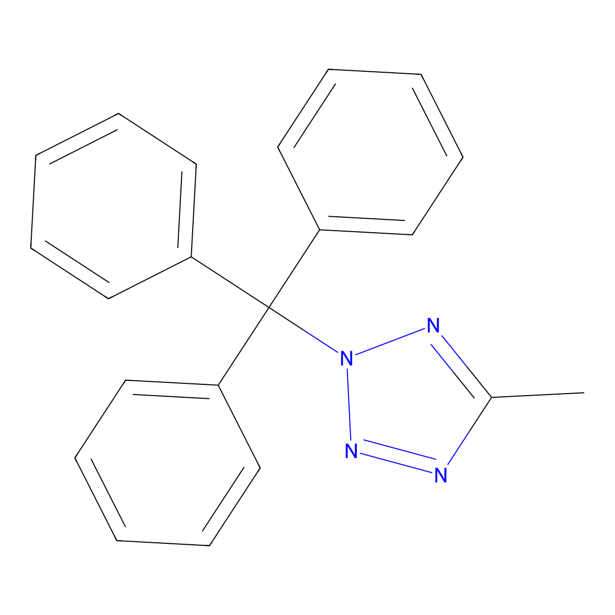 2-Trityl-5-methyl tetrazole molecular structure, CAS 178323-88-1