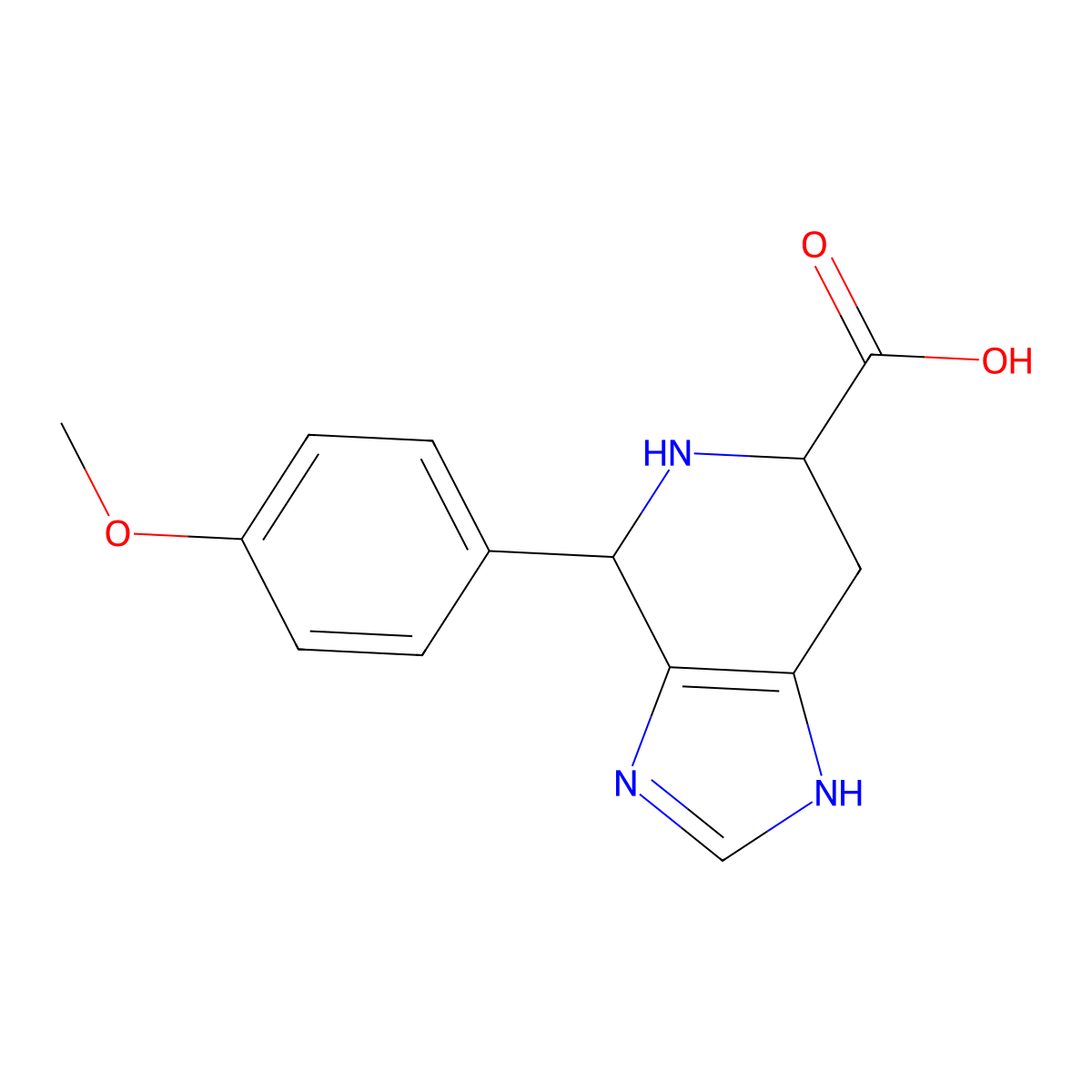 4-(4-Methoxy-phenyl)-4,5,6,7-tetrahydro-1H-imidazo[4,5-c]pyridine-6-carboxylic acid molecular structure, CAS 178324-01-1