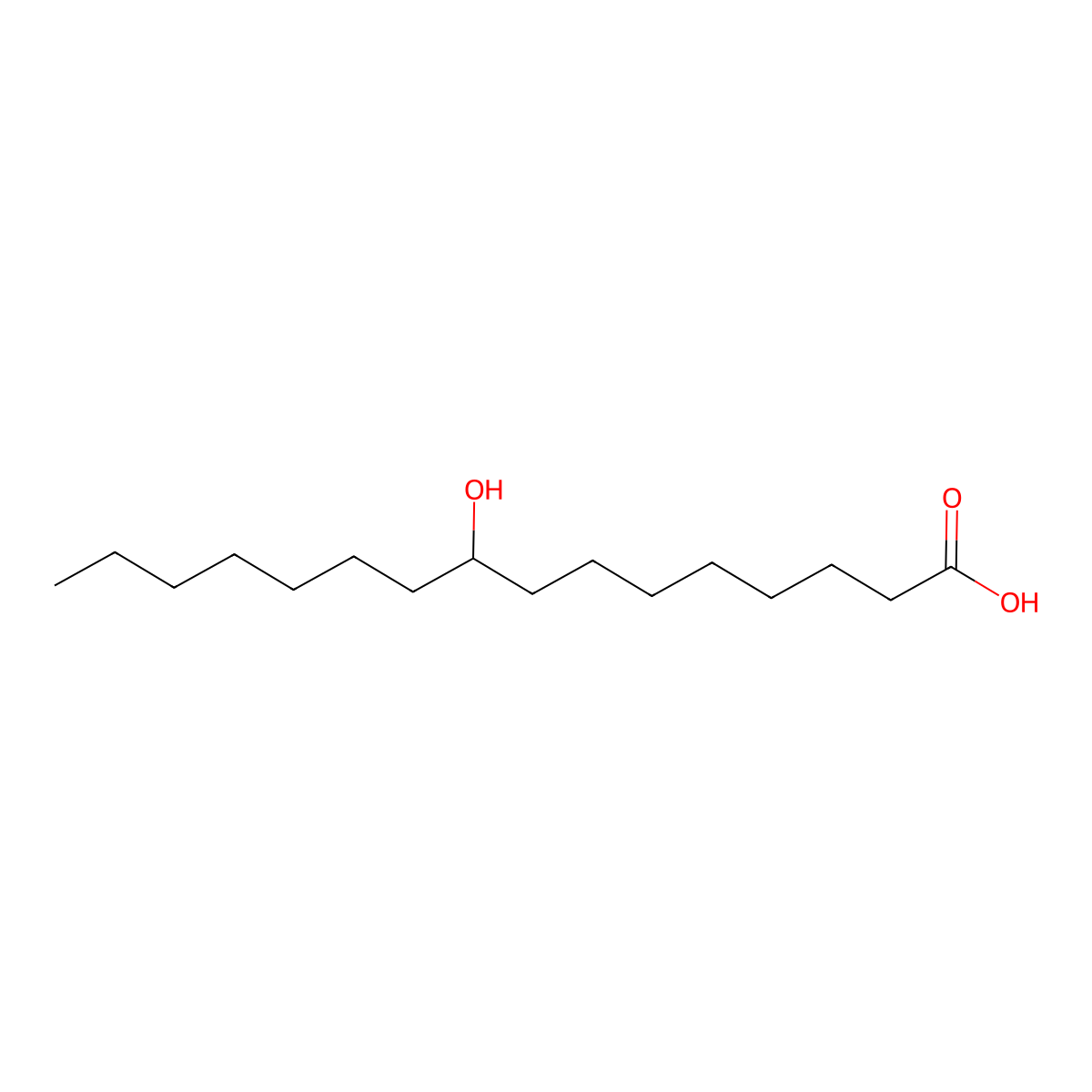 9-Hydroxyhexadecanoic acid molecular structure, CAS 17833-52-2