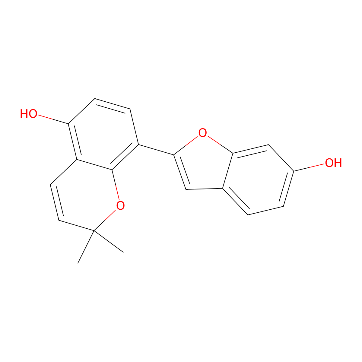 Glabrocoumarone A molecular structure, CAS 178330-48-8