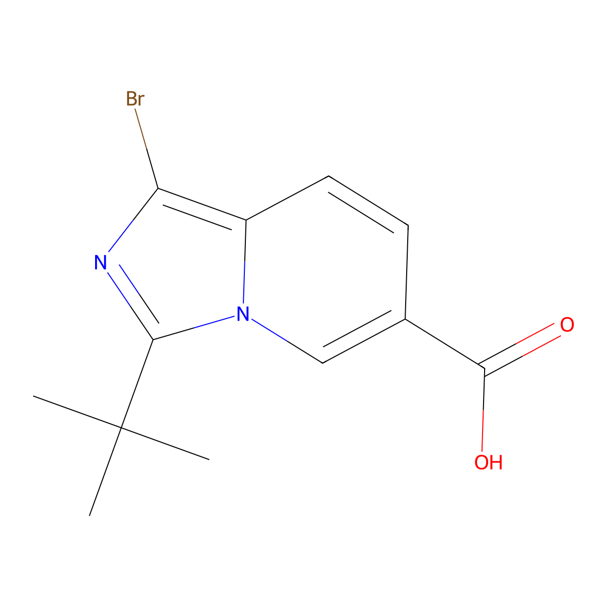 1-Bromo-3-(tert-butyl)imidazo[1,5-a]pyridine-6-carboxylic acid molecular structure, CAS 1783310-48-4