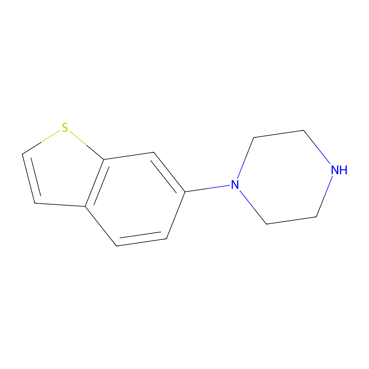 1-(Benzo[b]thiophen-6-yl)piperazine molecular structure, CAS 1783311-11-4