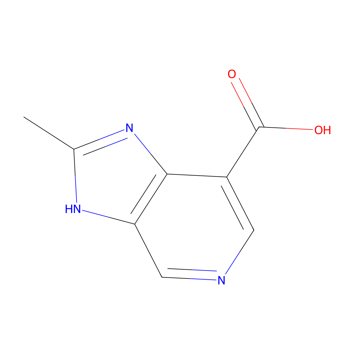 2-methyl-1H-imidazo[4,5-c]pyridine-7-carboxylic acid molecular structure, CAS 1783316-61-9