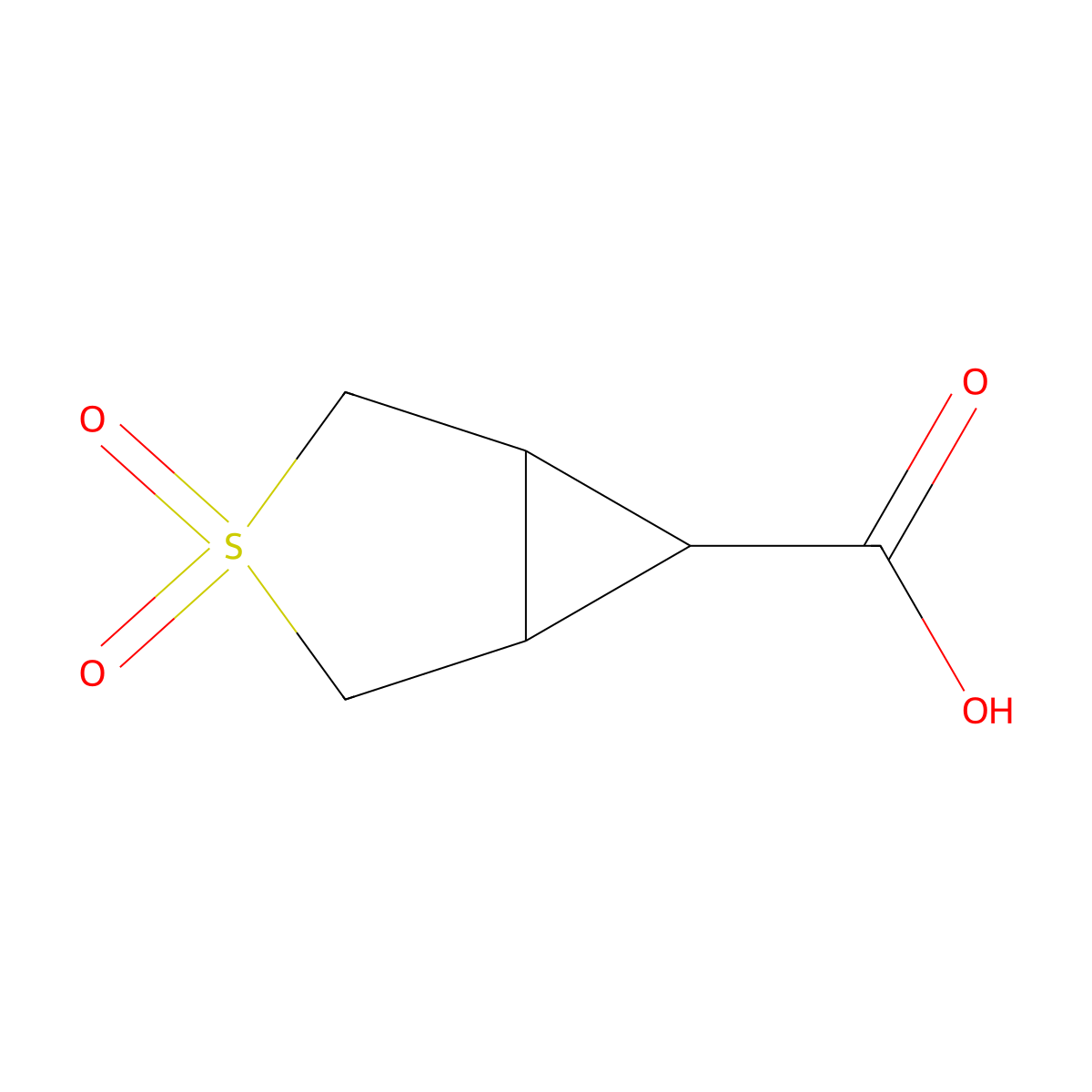 3,3-Dioxo-3lambda6-thiabicyclo[3.1.0]hexane-6-carboxylic acid molecular structure, CAS 1783317-08-7