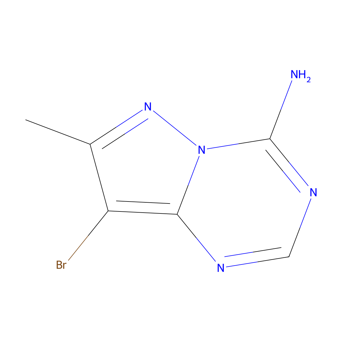 8-Bromo-7-methylpyrazolo[1,5-a][1,3,5]triazin-4-amine molecular structure, CAS 1783317-66-7