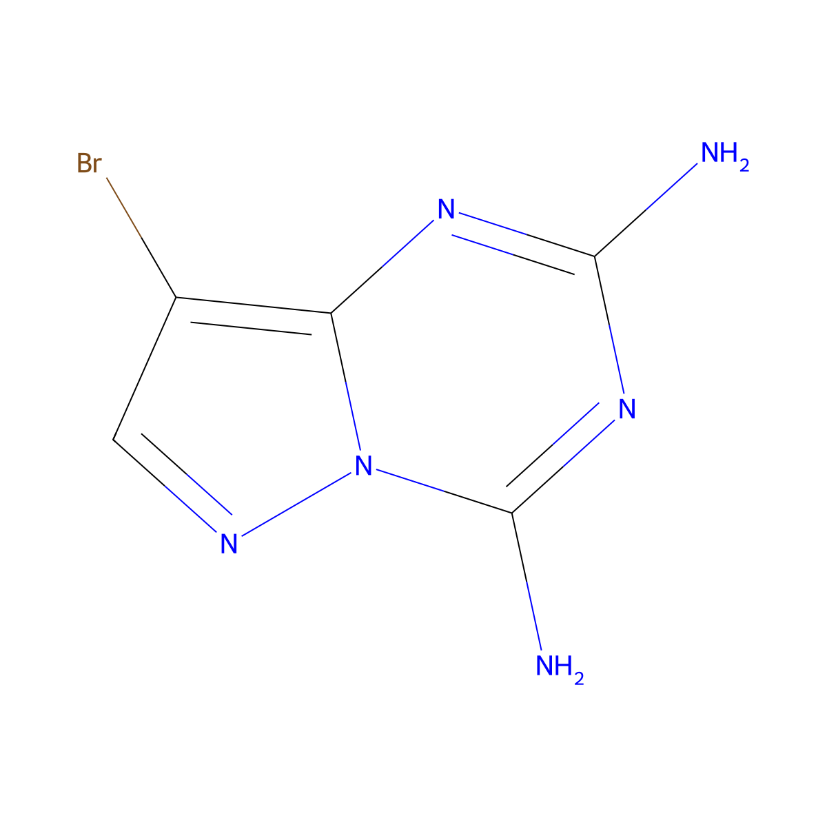 8-Bromopyrazolo[1,5-a][1,3,5]triazine-2,4-diamine molecular structure, CAS 1783318-15-9