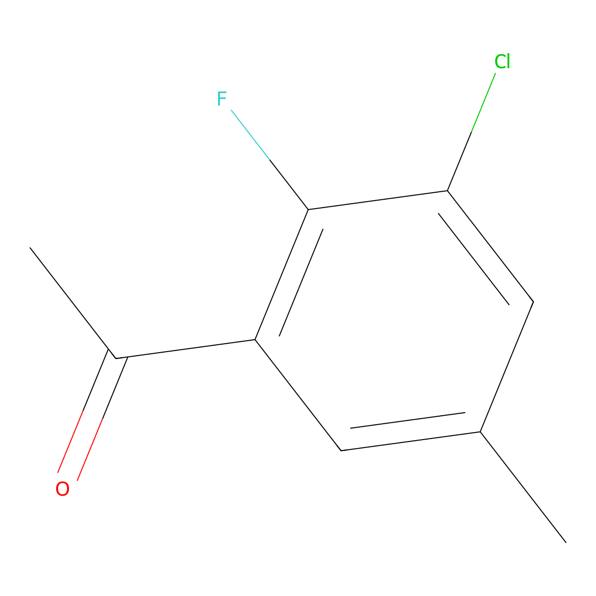 1-(3-Chloro-2-fluoro-5-methylphenyl)ethanone molecular structure, CAS 1783338-12-4
