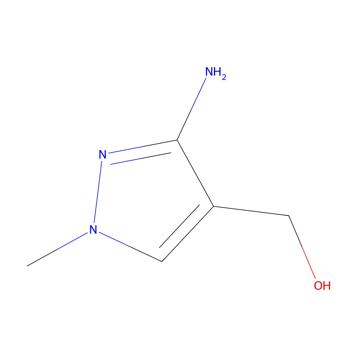 (3-Amino-1-methylpyrazol-4-yl)methanol molecular structure, CAS 1783339-62-7
