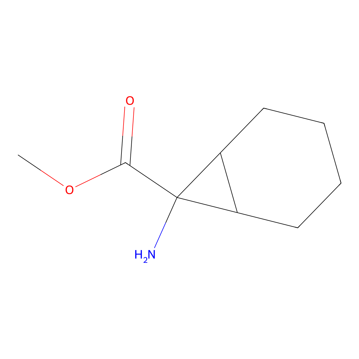 Methyl 7-aminobicyclo[4.1.0]heptane-7-carboxylate molecular structure, CAS 1783340-17-9