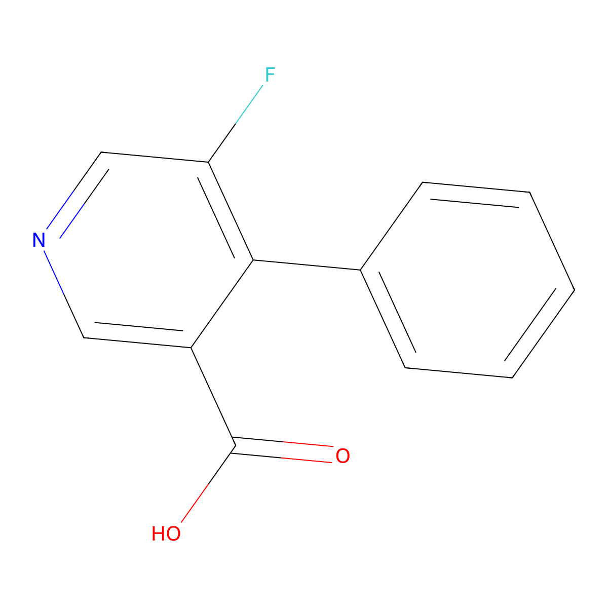 5-Fluoro-4-phenylnicotinic acid molecular structure, CAS 1783340-56-6
