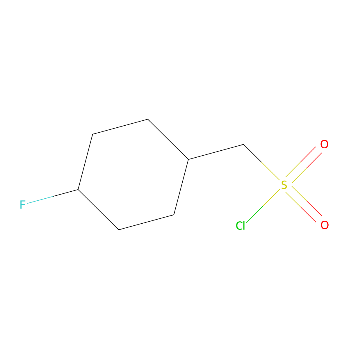 (4-Fluorocyclohexyl)methanesulfonyl chloride molecular structure, CAS 1783346-01-9