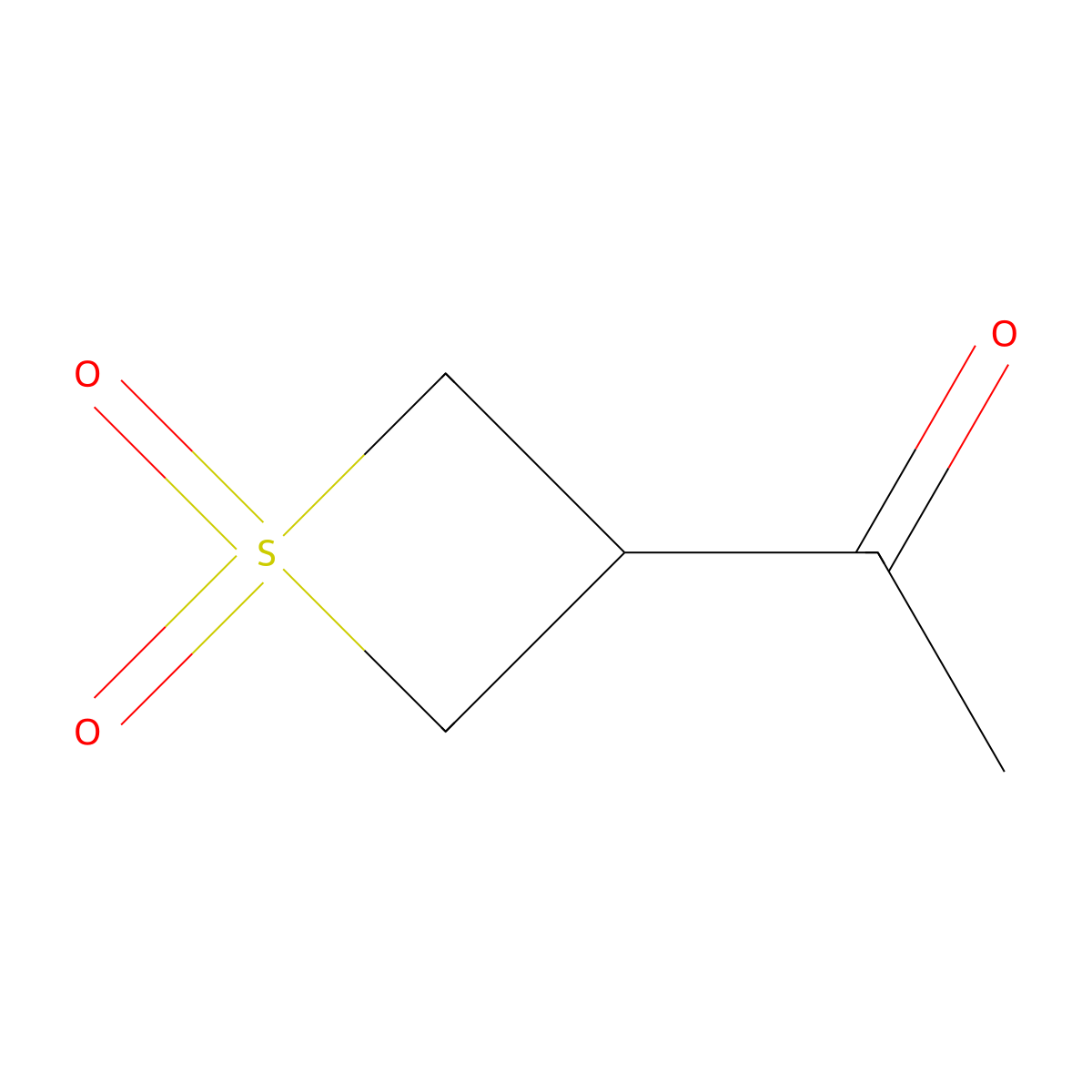 3-Acetyl-1lambda6-thietane-1,1-dione molecular structure, CAS 1783349-31-4