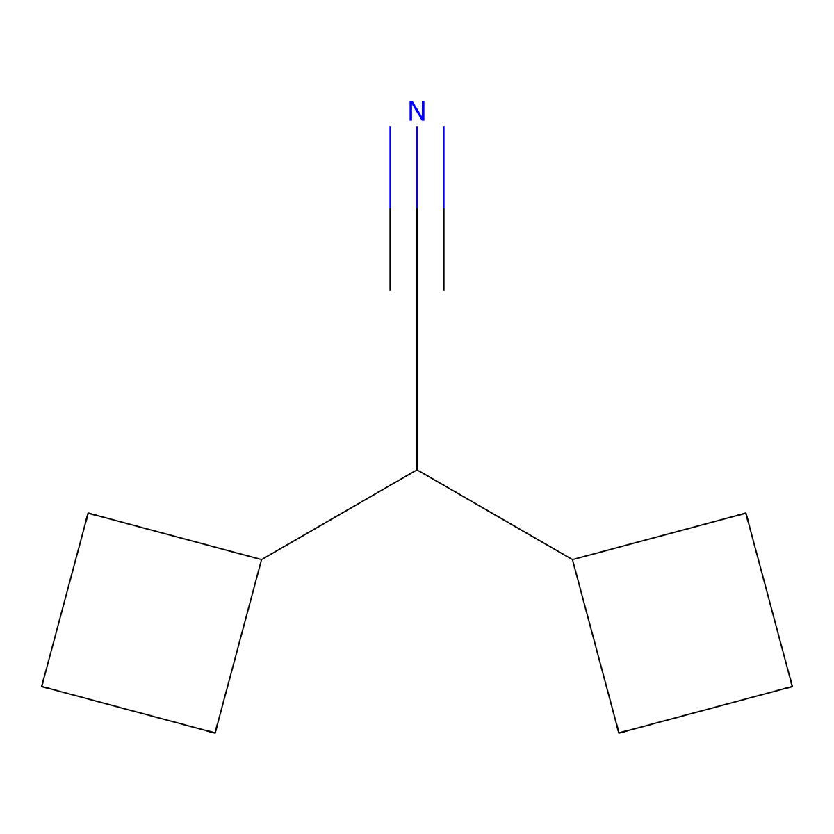 2,2-Dicyclobutylacetonitrile molecular structure, CAS 1783349-55-2