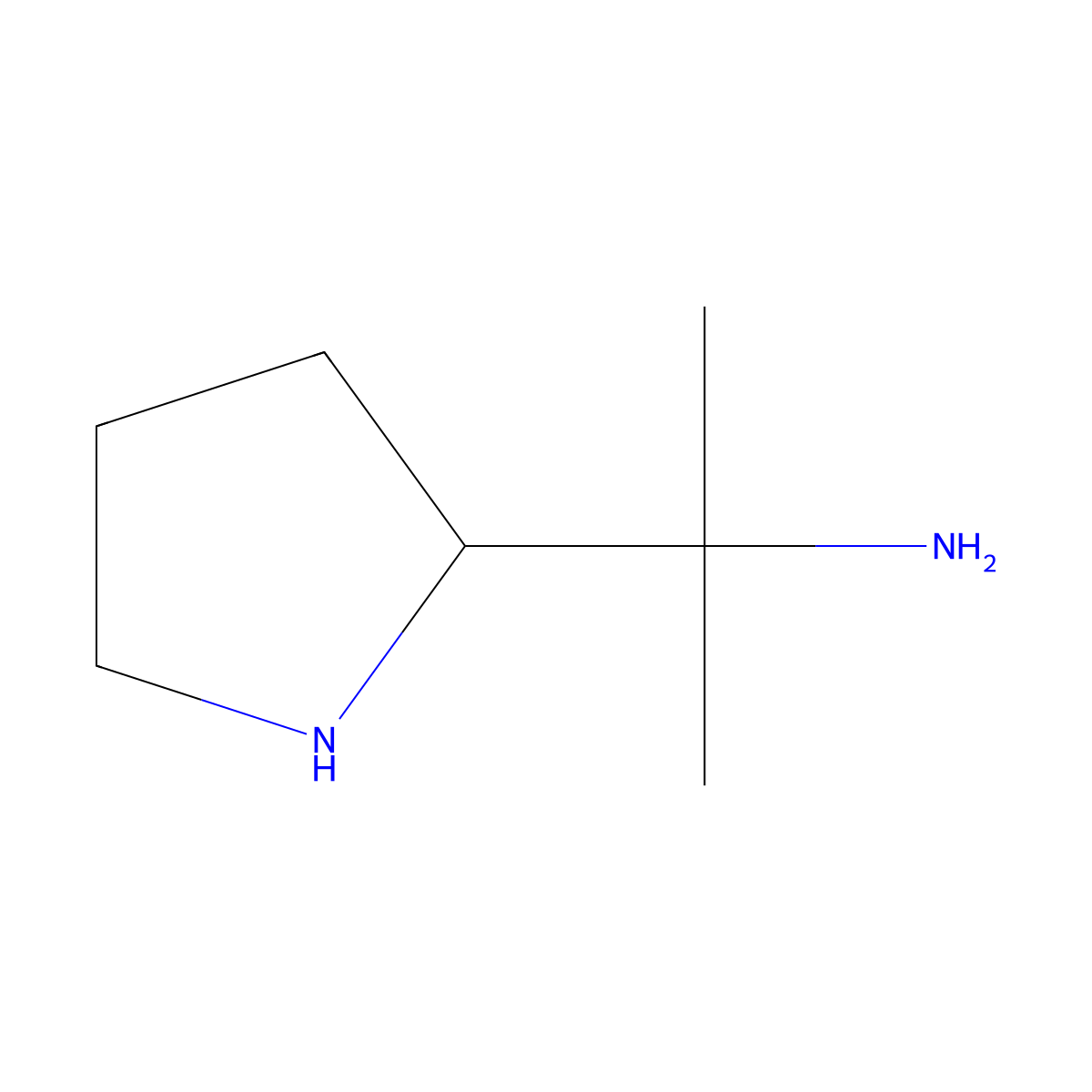 2-(Pyrrolidin-2-yl)propan-2-amine molecular structure, CAS 1783351-42-7