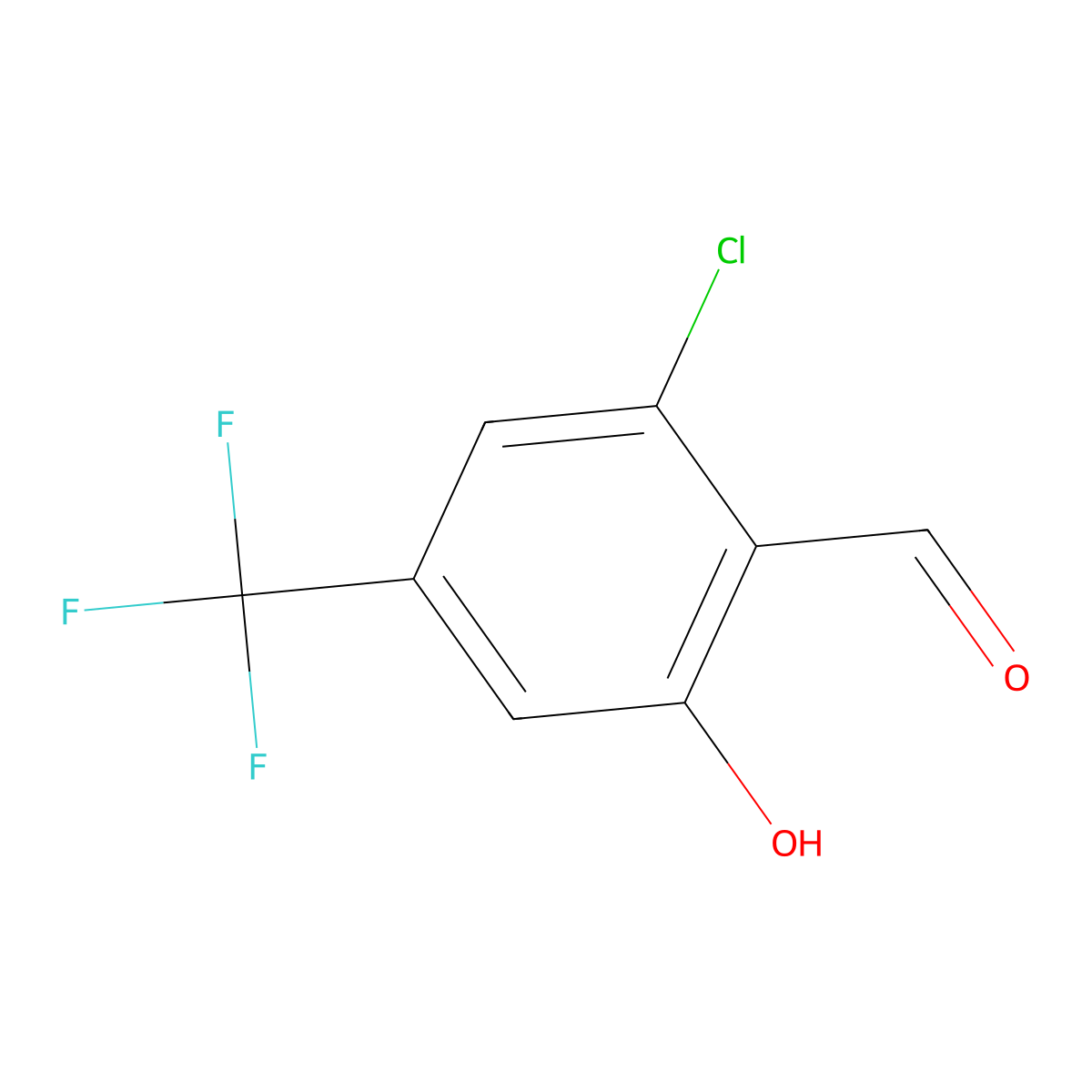 2-Chloro-6-hydroxy-4-(trifluoromethyl)benzaldehyde molecular structure, CAS 1783353-92-3