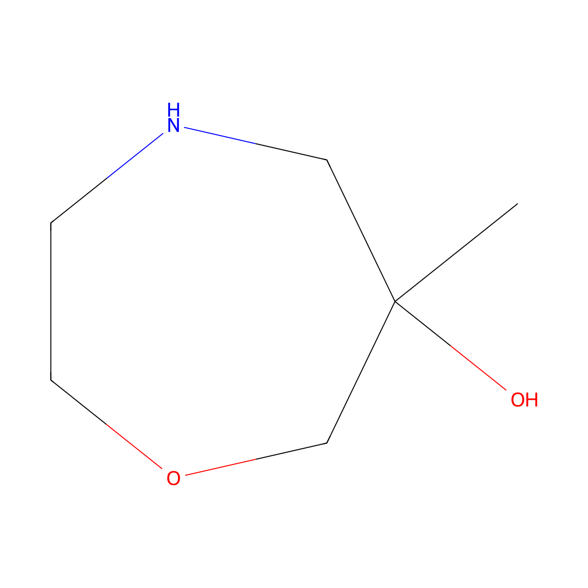 6-Methyl-1,4-oxazepan-6-ol molecular structure, CAS 1783355-99-6