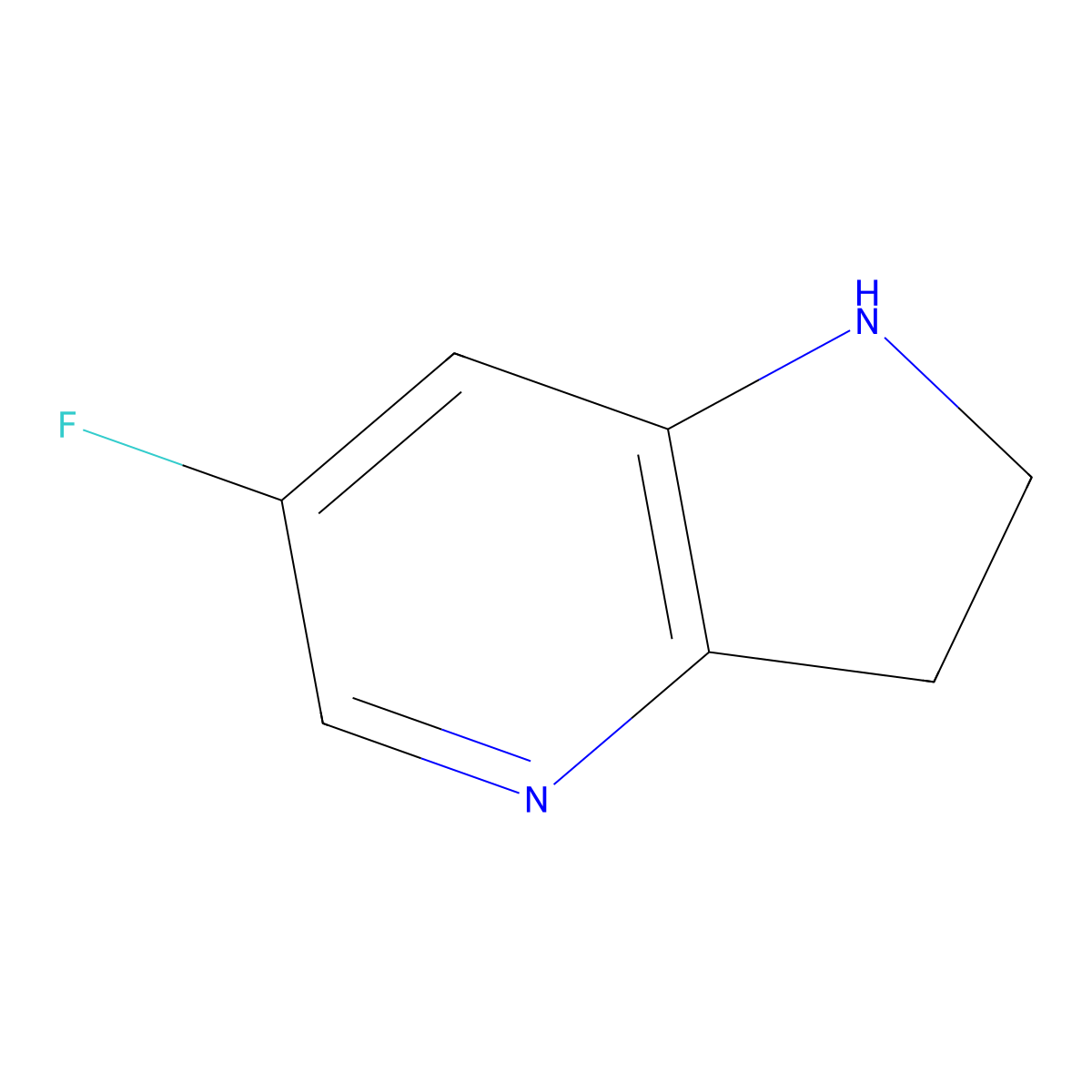 6-Fluoro-2,3-dihydro-1H-pyrrolo[3,2-b]pyridine molecular structure, CAS 1783356-53-5