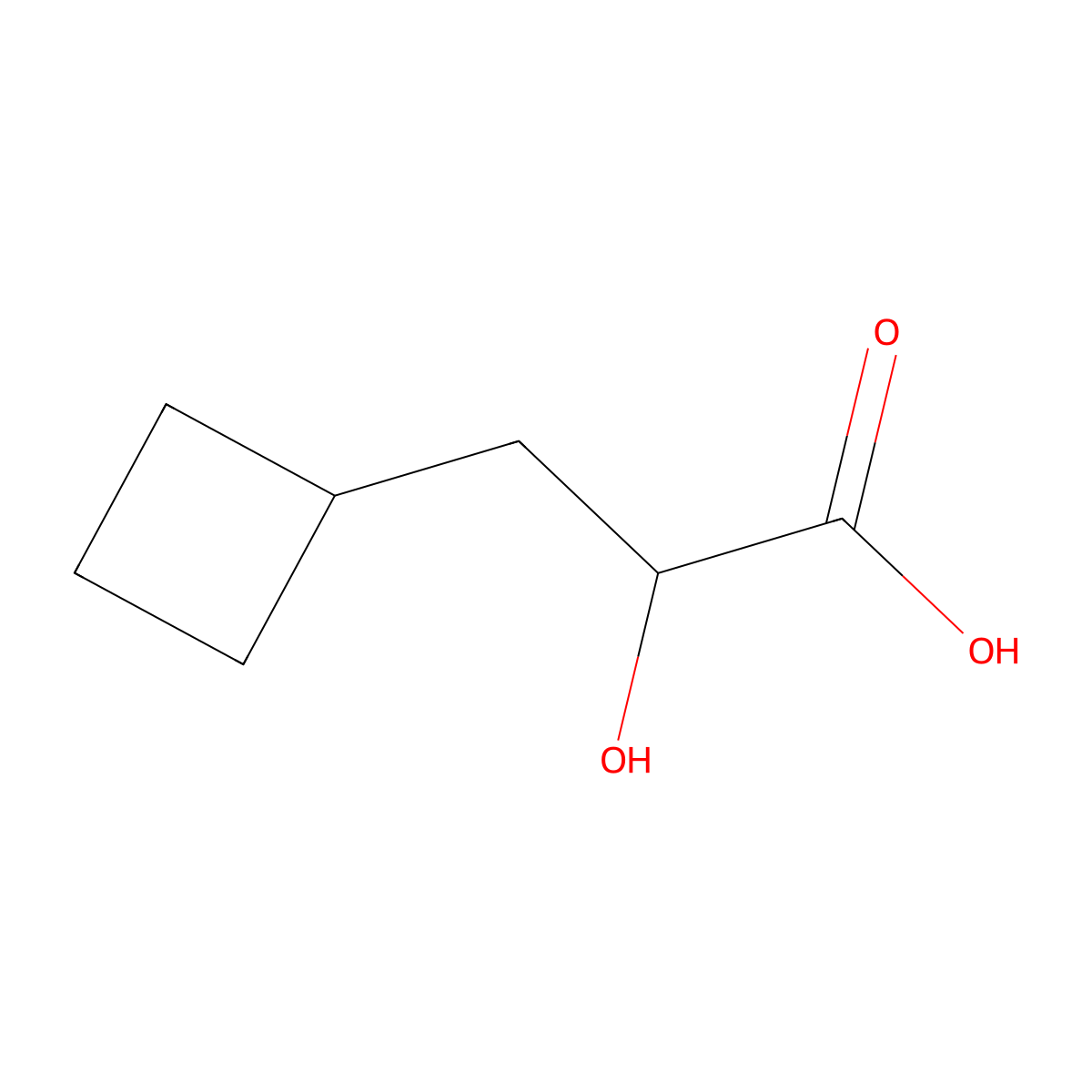 3-Cyclobutyl-2-hydroxypropanoic acid molecular structure, CAS 1783356-99-9